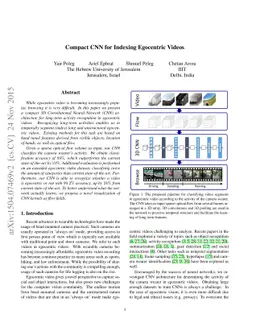 Compact CNN for Indexing Egocentric Videos