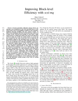 Improving Block-level Efficiency with scsi-mq