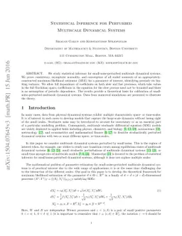 Statistical Inference for Perturbed Multiscale Dynamical Systems