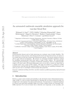 An automated multiscale ensemble simulation approach for vascular blood
  flow