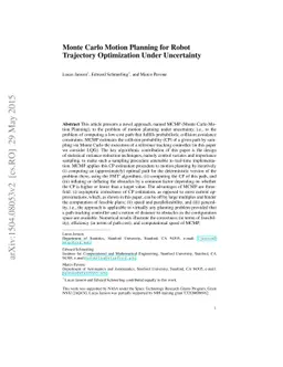 Monte Carlo Motion Planning for Robot Trajectory Optimization Under
  Uncertainty
