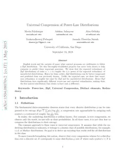 Universal Compression of Power-Law Distributions