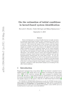 On the estimation of initial conditions in kernel-based system
  identification