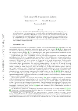 Push sum with transmission failures