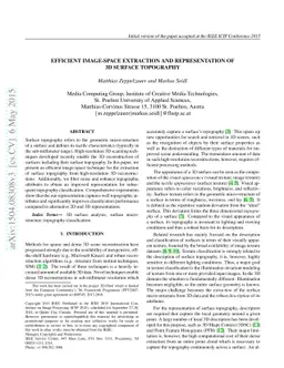 Efficient Image-Space Extraction and Representation of 3D Surface
  Topography