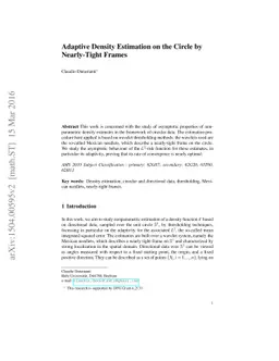 Adaptive Density Estimation on the Circle by Nearly-Tight Frames