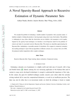 A Novel Sparsity-Based Approach to Recursive Estimation of Dynamic
  Parameter Sets