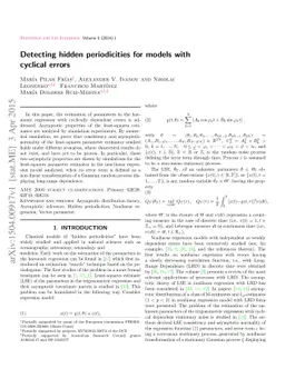 Detecting hidden periodicities for models with cyclical errors
