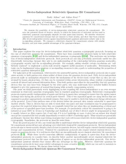 Device-Independent Relativistic Quantum Bit Commitment