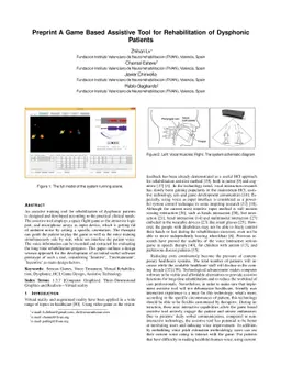 Preprint A Game Based Assistive Tool for Rehabilitation of Dysphonic
  Patients