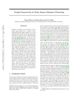 Graph Connectivity in Noisy Sparse Subspace Clustering