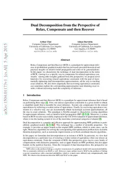 Dual Decomposition from the Perspective of Relax, Compensate and then
  Recover