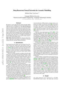 Deep Recurrent Neural Networks for Acoustic Modelling