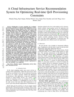 A Cloud Infrastructure Service Recommendation System for Optimizing
  Real-time QoS Provisioning Constraints