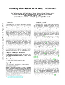 Evaluating Two-Stream CNN for Video Classification