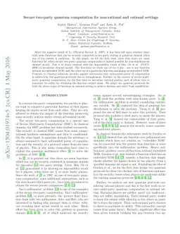 Secure two-party quantum computation for non-rational and rational
  settings
