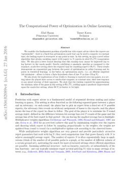 The Computational Power of Optimization in Online Learning