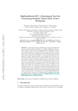 BigDataBench-MT: A Benchmark Tool for Generating Realistic Mixed Data
  Center Workloads