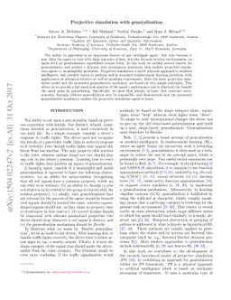 Projective simulation with generalization