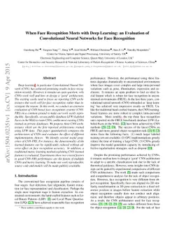When Face Recognition Meets with Deep Learning: an Evaluation of
  Convolutional Neural Networks for Face Recognition
