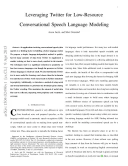 Leveraging Twitter for Low-Resource Conversational Speech Language
  Modeling
