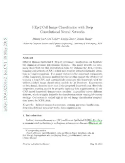 HEp-2 Cell Image Classification with Deep Convolutional Neural Networks