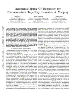 Incremental Sparse GP Regression for Continuous-time Trajectory
  Estimation & Mapping