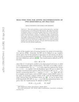 Real-time Tool for Affine Transformations of Two Dimensional IFS
  Fractals