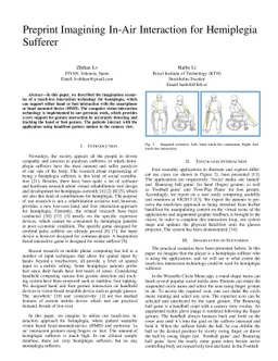 Preprint Imagining In-Air Interaction for Hemiplegia Sufferer