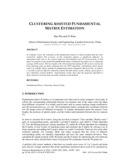 Clustering Assisted Fundamental Matrix Estimation