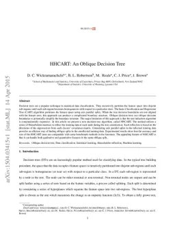 HHCART: An Oblique Decision Tree