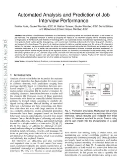 Automated Analysis and Prediction of Job Interview Performance