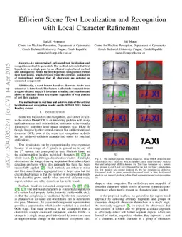 Efficient Scene Text Localization and Recognition with Local Character
  Refinement