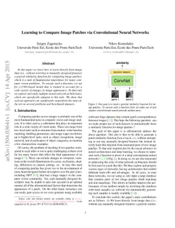 Learning to Compare Image Patches via Convolutional Neural Networks