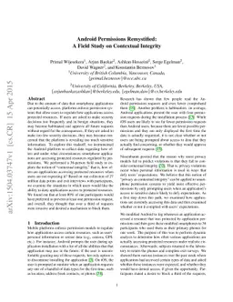 Android Permissions Remystified: A Field Study on Contextual Integrity