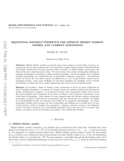 Sequential Bayesian inference for implicit hidden Markov models and
  current limitations
