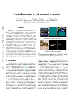 Learning Deconvolution Network for Semantic Segmentation