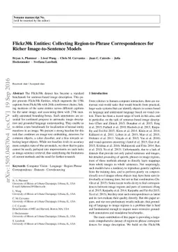 Flickr30k Entities: Collecting Region-to-Phrase Correspondences for
  Richer Image-to-Sentence Models