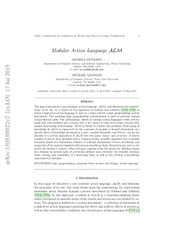 Modular Action Language ALM