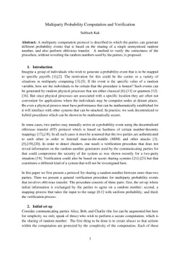 Multiparty Probability Computation and Verification