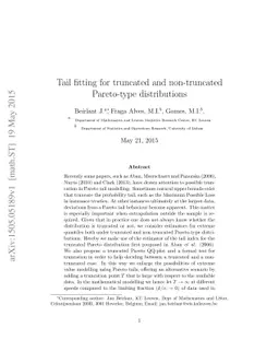 Tail fitting for truncated and non-truncated Pareto-type distributions