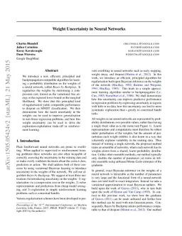 Weight Uncertainty in Neural Networks