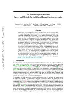 Are You Talking to a Machine? Dataset and Methods for Multilingual Image
  Question Answering