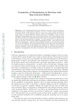 Complexity of Manipulation in Elections with Top-truncated Ballots