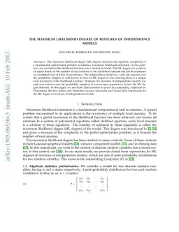 The maximum likelihood degree of mixtures of independence models