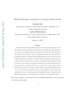 Optimal Bayesian estimation in stochastic block models
