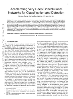 Accelerating Very Deep Convolutional Networks for Classification and
  Detection