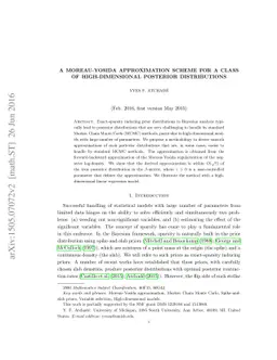 A Moreau-Yosida approximation scheme for a class of high-dimensional
  posterior distributions