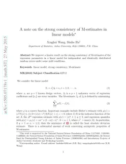 A note on the strong consistency of M-estimates in linear models