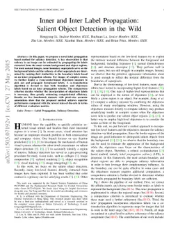 Inner and Inter Label Propagation: Salient Object Detection in the Wild